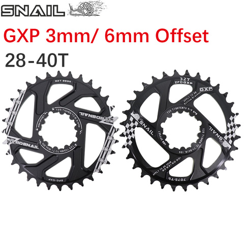 Snail GXP Chainring Round 3 mm 6mm offset for Sram Eagle 28 30 32 34 36 38 40t Tooth wheel  X9 X0 XX1 XO1 Mountain MTB Bike BB30 ► Photo 1/6