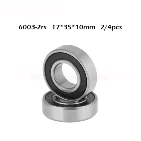 6003RS Bearing ABEC-3 (6 PCS) 17*35*10 mm Deep Groove 6003-2RS Ball Bearings 6003RZ 180103 RZ RS 6003 2RS EMQ Quality ► Photo 1/5