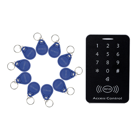 125KHz RFID Access Control System Security ID Card Password Door Lock 10 Keyfobs ► Photo 1/1