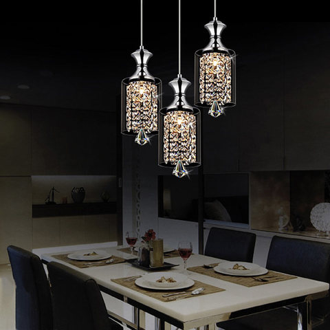 Modern Luxury Crystal Led Pendant Light Living room Dining Room Kitchen Glass Design Hanging Lamp Decor Home Lighting Fixture ► Photo 1/6