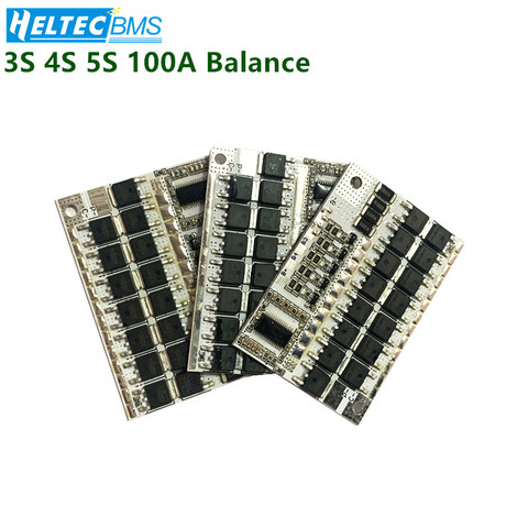 3S/4S/5S Balance BMS 12V 16.8V 21V 100A 18650 Li-ion/ Lifepo4/Lithium iron phospha/LFP Battery Protection Circuit Board ► Photo 1/6