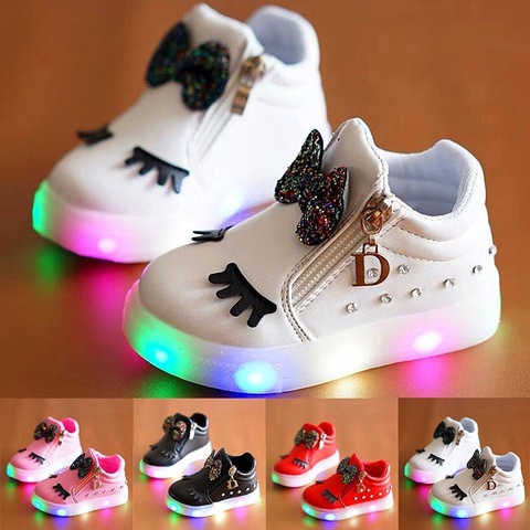 Children Luminous Shoes Boys Girls Sport Running Shoes Baby Flashing Lights Fashion Sneakers Toddler Little Kid LED Sneakers ► Photo 1/6