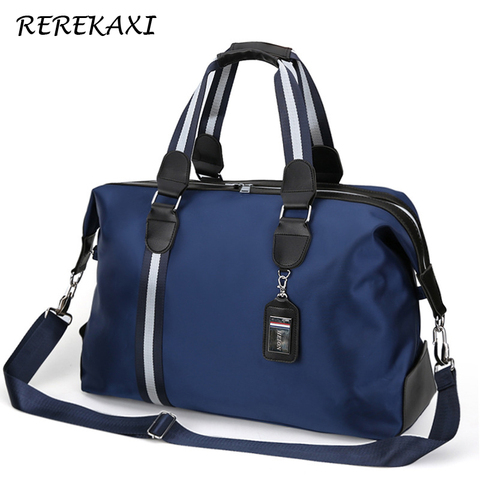 REREKAXI Large Capacity Men's Travel Bag Women Waterproof Nylon Hand Luggage Bag Multifunction Travel Duffle Bags Packing Cubes ► Photo 1/6