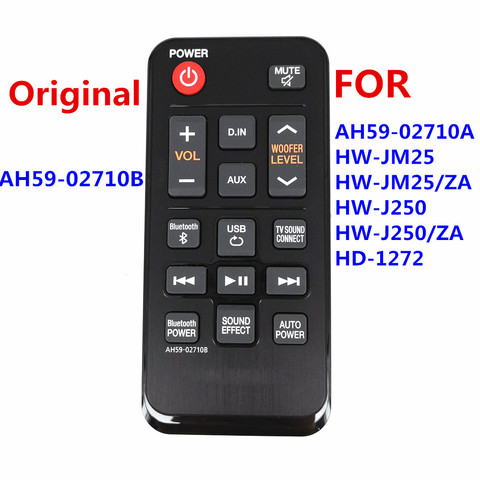 AH59-02710B New Original Remote For AH59-02710A For Samsung Home Theater System Soundbar HW-J250 HW-J250/ZA HW-JM25 HW-JM25/ZA ► Photo 1/3