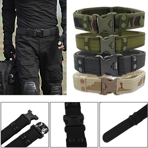 2022 Hot Mens Tactical Belt Military Nylon Belts Outdoor Multifunctional Training Waistband High Quality Camouflage Waist Strap ► Photo 1/6