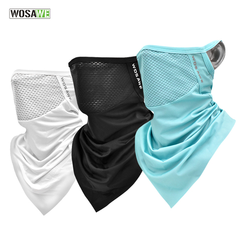 WOSAWE Hanging Ear Half Cycling Bandana Triangle Scarf Sport Moisture Wicking Breathable Running Fishing Motorcycle Headwear ► Photo 1/6