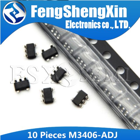 10pcs M3406-ADJ SOT23-5 M3406 SOT153 A14/A15/A16/A17 supply buck chip ► Photo 1/1