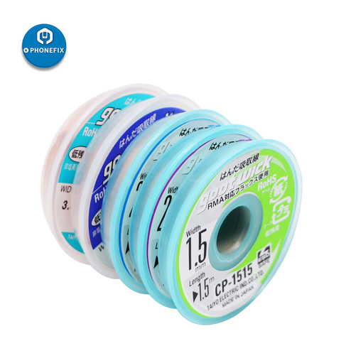 Width 1.5mm-3.5mm Japan Solder Wick Copper Wire Braid Solder Remover Suction Tin Line CP1515 CP2015 CP2515 CP3015 CP3515 ► Photo 1/6