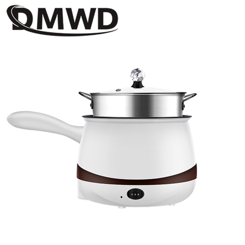 DMWD 110V Electric Skillet Hotpot Mini Rice Cooker Eggs Boiler Food Steamer Noodles Soup Cooking Pot Omelette Frying Heating Pan ► Photo 1/1