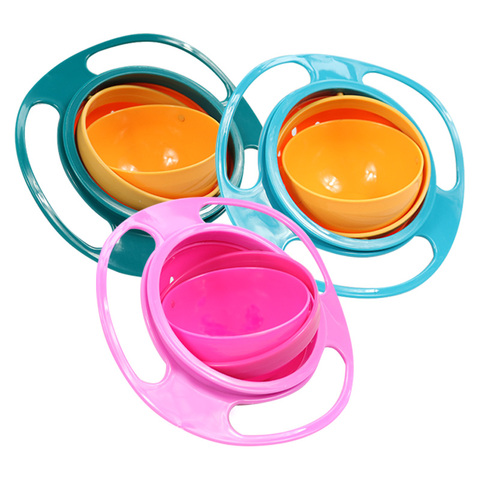 Universal Gyro Bowl Practical Design Children Rotary Balance Novelty Gyro Umbrella 360 Rotate Spill-Proof Solid Feeding Dishes ► Photo 1/6