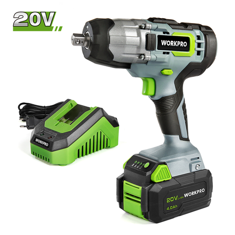 WORKPRO 20V Cordless Impact Wrench 1/2-inch 320 Ft Pounds Max Torque 2.0Ah Li-ion Battery with Fast Charger ► Photo 1/6