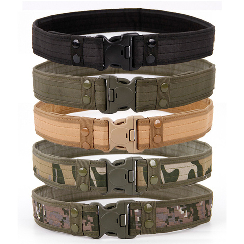 2022 New Army Style Combat Belts Quick Release Tactical Belt Fashion Men Canvas Waistband Outdoor Hunting Camouflage Waist Strap ► Photo 1/6