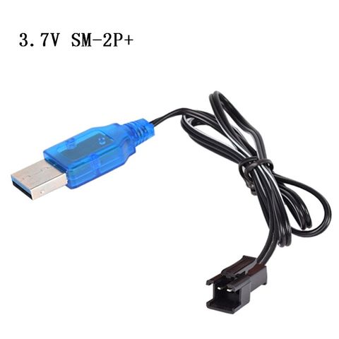 1Pc 3.7V 400mA NiMh/NiCd Battery USB Charger Packs SM 2P Forward Plug Electric Toy USB Charging Cable ► Photo 1/6