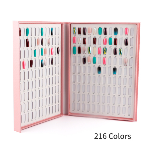 216 Colors Nail Tips Display Book Diy