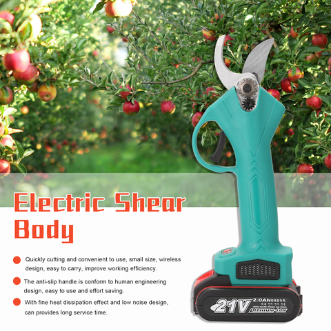 Home Cordless Electric Pruning Shears Electric Pruner Garden Scissors Tools Secateur 21V Rechargeable Battery Pruning Shears ► Photo 1/6