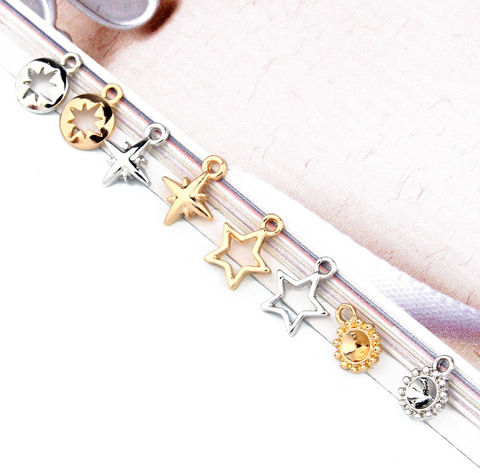 10pcs Minimalism Small Mini Alloy Hexagram Star Earring Charms Connector Findings Eardrop Necklace Key Pendants Jewlery Making ► Photo 1/6