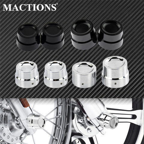 2pcs/4pcs Motorcycle Front & Rear Axle Nut Covers Caps For Harley Sportster XL883 XL1200 Dyna Street Bob Touring Road King V-Rod ► Photo 1/6