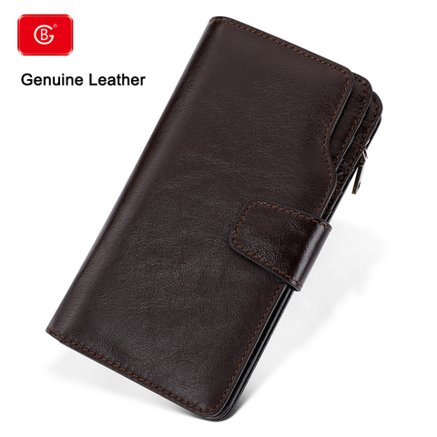 Men Wallets Long Style High Quality Card Holder Male Purse Zipper Large Capacity Brand Genuine Leather Wallet New For Men Wallet ► Photo 1/6