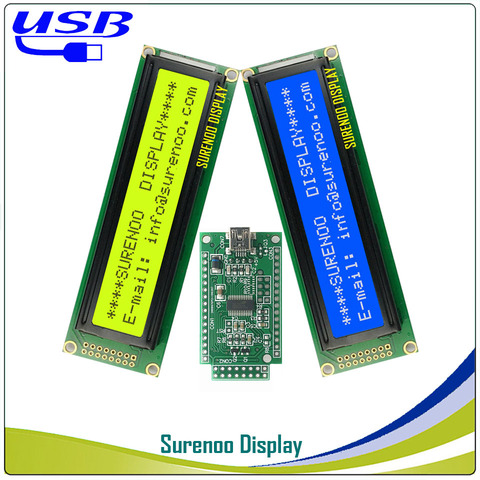 LCD2USB USB 242 24X2 2402 Character LCD Module Display Screen Panel sutible LCD Smartie & AIDA64 for DIY PC ► Photo 1/2