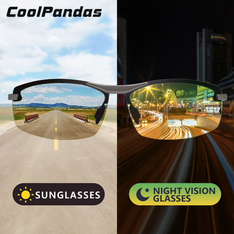 Coolpandas Driving Photochromic Polarized Sunglasses Men Aluminum