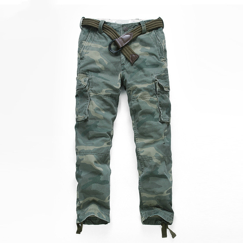 Men's Casual Pants Vintage Cargo Trousers Fashion Sports Military Pants Camouflage Straight Long Tactical Camo Pants Plus Size ► Photo 1/6