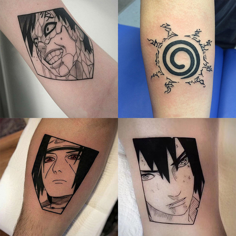 Tatuagem Sharingan, Akatsuki, Naruto, Anime, Mangá, Temporária, Fake