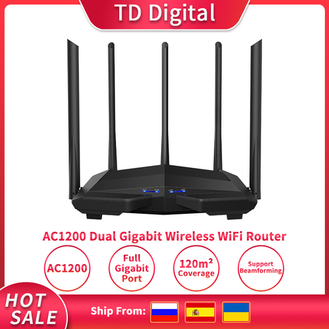 GC11 AC1200 Wireless WiFi Router with 2.4G/5.0G High Gain Antenna Wifi Repeater Dual Band Wireless Router,App Control ► Photo 1/6