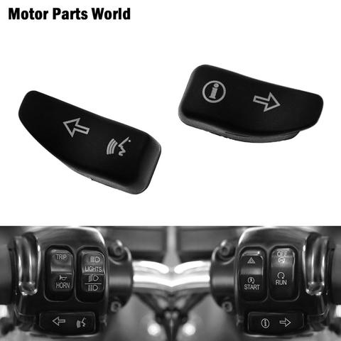 Button Extended Cover Motorcycle Turn Signal Extension Caps Switch Black For Harley Touring Ultra Limited Street Glide 2016-2022 ► Photo 1/6