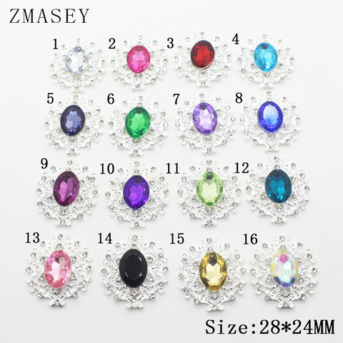 Exquisite Jewelry 28 * 24MM 5Pcs / Set Of Rhinestone Buttons Fashion And Gorgeous Wedding Invitation Party Creative Jewelry ► Photo 1/5