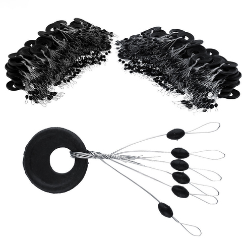 10-200 Sets Highly Commend S M L Black Rubber Space Beans Oval Stopper Fishing Bobber Float Catfish Flotador Fishing Float ► Photo 1/6