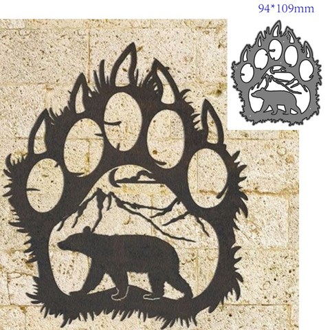 Metal cutting dies cut die mold Animal Bear paw decoration Scrapbook paper craft knife mould blade punch stencils ► Photo 1/1