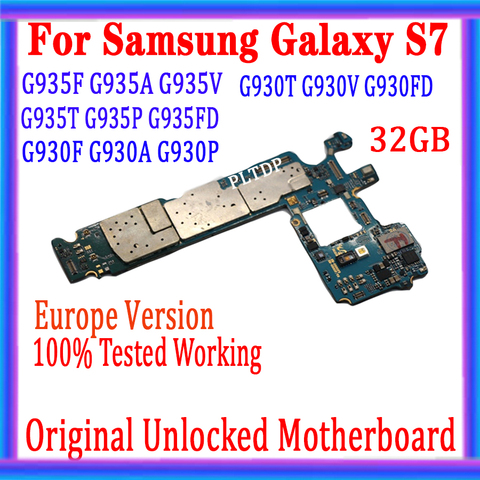 For Samsung Galaxy S7 G930F G930A G930V G930T G930P G930FD G935F G935A G935V G935T G935P G935FD Motherboard Original Unlocked ► Photo 1/5