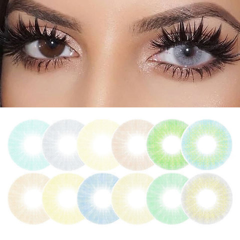 Natural Color Contact Lenses for Eyes 3 Tone Color Lens Gray Contact Lens  Yearly Fashion Blue Contact Lens Colored Eye Contacts - AliExpress