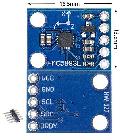 1 Piece GY-273 GY273 QMC5883L Module Triple Axis Compass Magnetometer Sensor 3V-5V I42 ► Photo 1/1