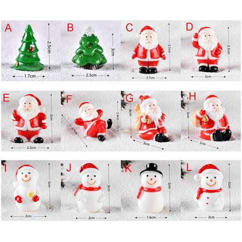 Mini Resin Christmas Decoration Santa Claus Snowman Tree Micro Landscape Model DIY Miniature Garden Figurines Home Decoration ► Photo 1/6