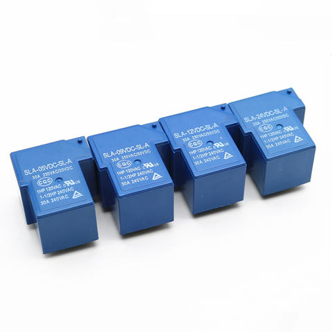 2PCS/lot Power Relay SLA-05VDC-SL-A SLA-12VDC-SL-A SLA-24VDC-SL-A SLA-48VDC-SL-A 5V 12V 24V 48V 30A 5PIN T90 ► Photo 1/5