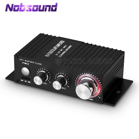 Mini HiFi Bluetooth Receiver Stereo 2.0 Channel Audio Amplifier Car Marine Power Amp USB Lossless Music Player IR Remote 50W+50W ► Photo 1/6
