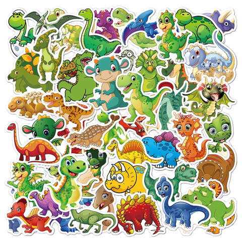 10/30/50PCS Cute Cartoon Dinosaur Stickers DIY Phone Snowboard Laptop Luggage Fridge Guitar Graffiti Waterproof Classic Stickers ► Photo 1/6