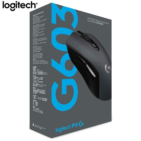 Logitich G603 Wireless Gaming Mouse LIGHTSPEED Optical 12000DPI HERO Bluetooth Mouse for PC Laptop Ergonomic for Mouse Gamer ► Photo 1/6