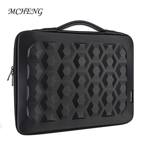 DOMISO 10 13 14 15.6 Laptop Sleeve Bag Hard Shell PU Leather  Portable Shockproof Waterproof Business Zipper Travel Case ► Photo 1/6