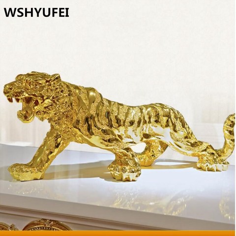 Resin Tiger Chinese Zodiac Tiger Home Decorations Natural Resin Making Birthday Gifts and Christmas Gifts Wedding decoration ► Photo 1/6