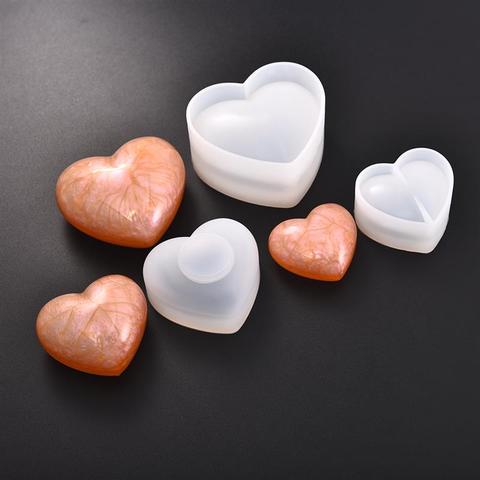 Resin Jewelry Mold 3D Diamond Love Heart Shaped Mould UV Epoxy For Jewelry Making Tools ► Photo 1/5