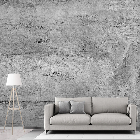 Custom Photo Wallpaper 3D Retro Grey Cement Brick Wall Mural Restaurant Cafe Living Room Wall Paper For Wall 3 D Papel De Parede ► Photo 1/6