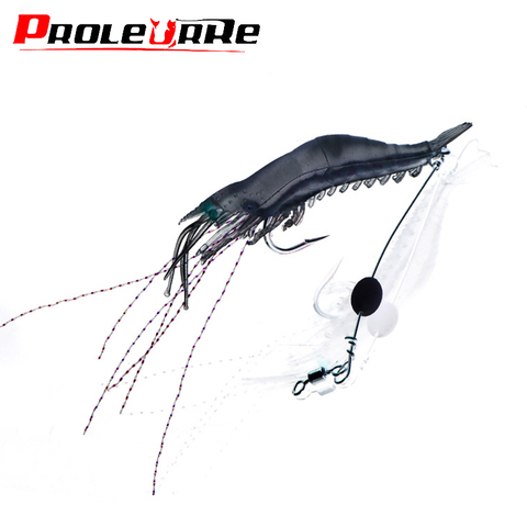 1Pcs Quality Luminous Soft Fishing Lure 75mm 5.5g Fake Shrimp Floating Shaped Lure Hook Bait Bionic Artificial Shrimp with Hook ► Photo 1/6