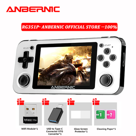 RG280V 350P RG351P ANBERNIC Retro Game RG350M Linux System PC Shell PS1 Game Player Portable Pocket RG351 Handheld Game Console ► Photo 1/6