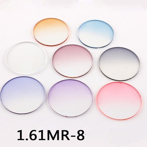 2 PCs 1.61 1.67 Anti Blue Light Myopia Hyperopia Gradient Color Glasses Lens MR-8 Optical Glasses Prescription Sunglasses Lenses ► Photo 1/4