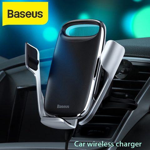 Baseus 15W Car Fast Charger QI Wireless Charger For iPhone 11 Samsung Android Wirless Charging Car Phone Holder Car Stand ► Photo 1/6