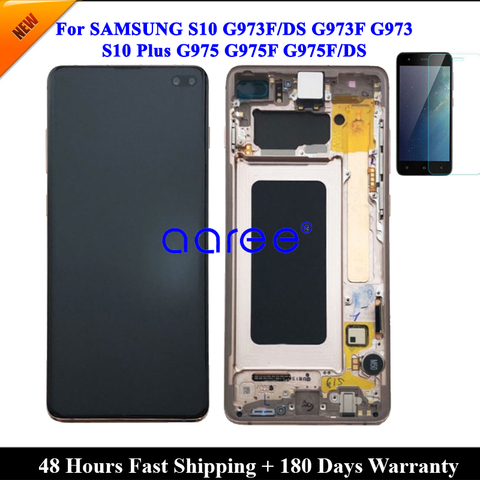 Super AMOMLED LCD  For Samsung S10 PLUS LCD G9750 LCD For Samsung S10 Plus G9750  LCD Screen Touch Digitizer Assembly ► Photo 1/3