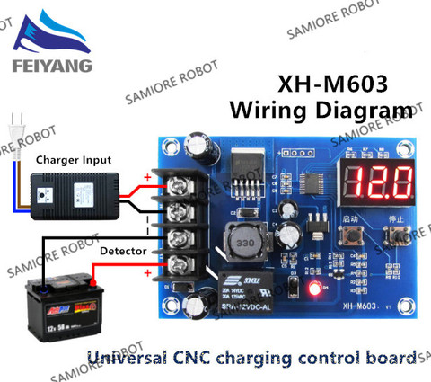 XH-M603 Charging Control Module 12-24V Storage Lithium Battery Charger Control Switch Protection Board With LED Display NEW ► Photo 1/3