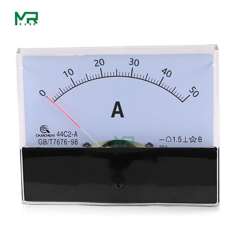 44C2 DC ammeter analog panel pointer ammeter DC 1A 3A 5A 10A 15A 20A 30A 50A 75A 100A 150A 300A 450A 500A ► Photo 1/5